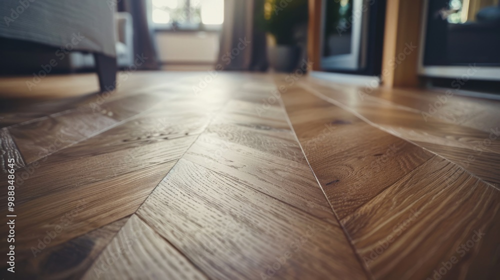 Sunlight streams across a chevron-patterned wooden floor, highlighting its natural grains and textures, creating a warm, inviting atmosphere. Sunlight streams across a chevron-patterned wooden floor, highlighting its natural grains and textures, creating a warm, inviting atmosphere.