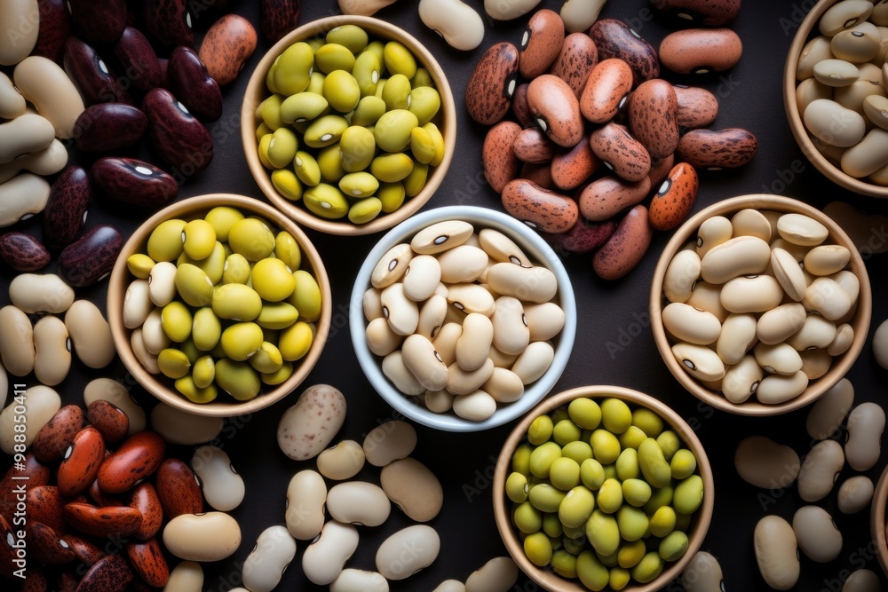 Variety of beans vegetable plant food. Variety of beans vegetable plant food.