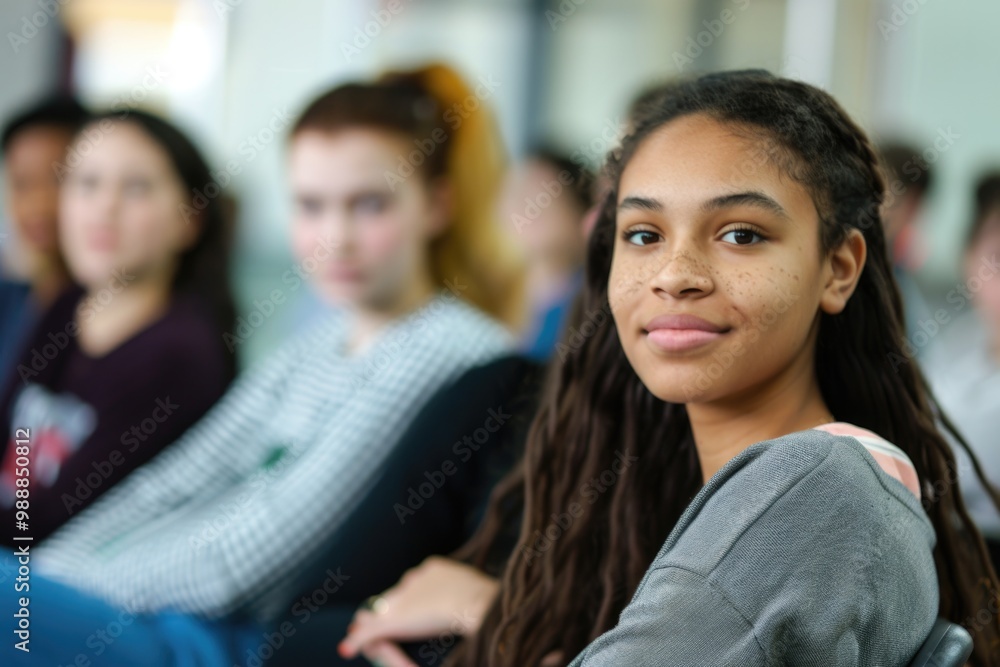 Teenagers In Class. Group Therapy with Young People for Psychological Support Teenagers In Class. Group Therapy with Young People for Psychological Support