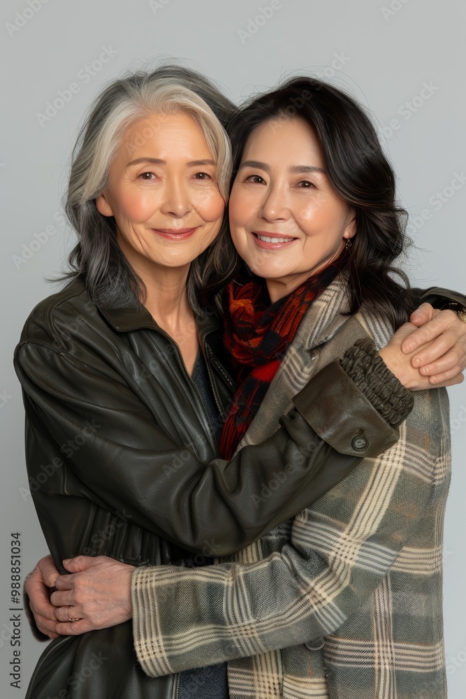 Heartwarming Portrait of a Loving Mother and Daughter Embracing with Joyful Smiles Heartwarming Portrait of a Loving Mother and Daughter Embracing with Joyful Smiles