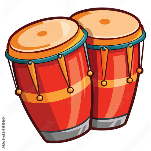 Conga drum vector illustration isolated on a white background