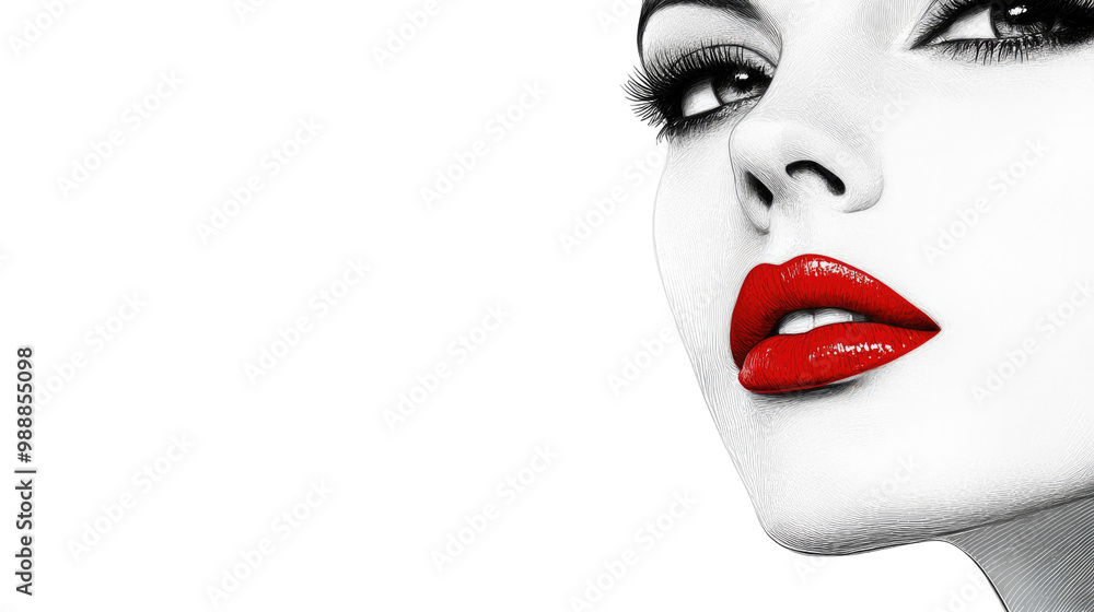 A close-up portrait of a glamorous woman showcasing her beauty, with striking makeup and stylish hair, capturing her captivating eyes and radiant skin A close-up portrait of a glamorous woman showcasing her beauty, with striking makeup and stylish hair, capturing her captivating eyes and radiant skin