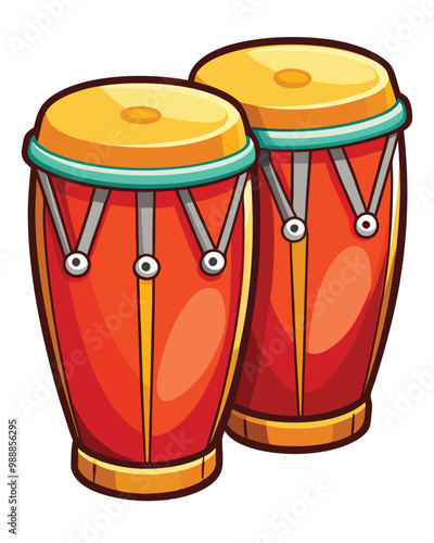 Conga drum vector illustration isolated on a white background