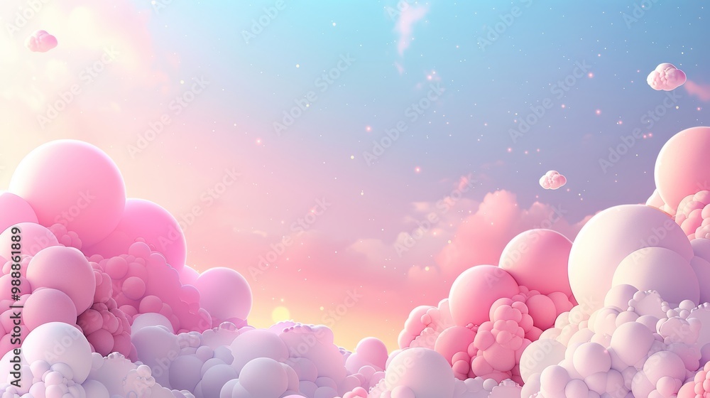 Frame Border Background of Cloud Computing Concept with Soft Pastel Colors and Abstract Cloud Shapes Frame Border Background of Cloud Computing Concept with Soft Pastel Colors and Abstract Cloud Shapes