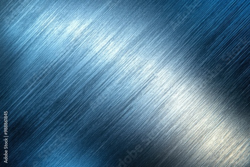 Diagonal Brushed Metal Surface with Light Reflection