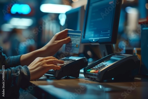 Business person initiates an online payment transaction, showcasing secure and efficient methods. Learn the best practices for safe online payment transactions. FaaS photo