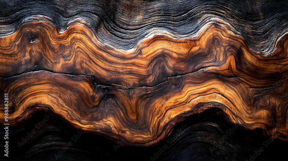 Wavy Wooden Texture Background Illustration Wavy Wooden Texture Background Illustration
