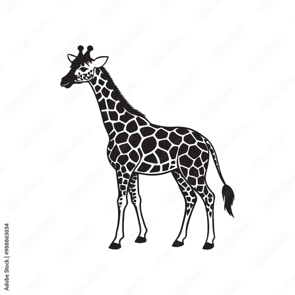 Obraz premium Giraffe Vector Art Illustrations.