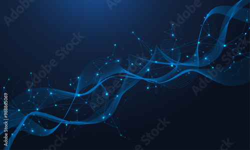 Global network connection. Global business. Social network communication. Internet technology. Vector illustration