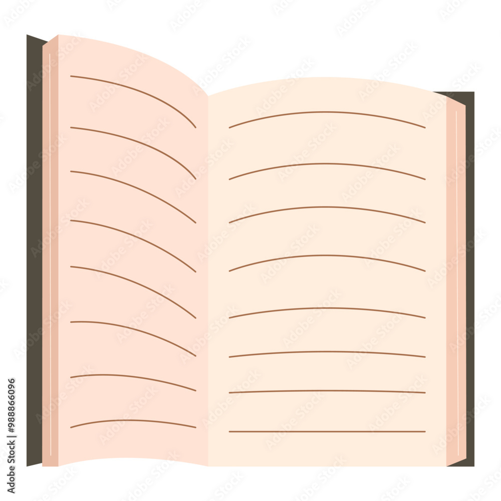Cute vector open book. Educational theme. Vector illustration isolated on white background. Cute vector open book. Educational theme. Vector illustration isolated on white background.