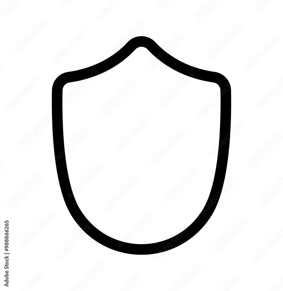 emblem Shield frame Logo. Vector template outline Sign of Protection, Guard and Security. Insurance or Immunity Symbol. Empty icon design isolated on white background emblem Shield frame Logo. Vector template outline Sign of Protection, Guard and Security. Insurance or Immunity Symbol. Empty icon design isolated on white background
