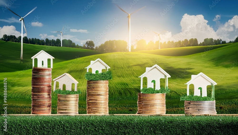 Global renewable energy for environmental sustainability and green and clean energy development. worlds eart day, save the planet concept Global renewable energy for environmental sustainability and green and clean energy development. worlds eart day, save the planet concept