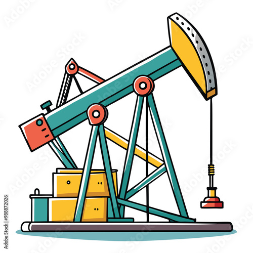 Oil pump vector illustration