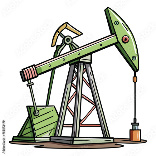 Oil pump vector illustration