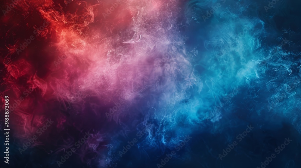 Fototapeta premium Vibrant E-Sport Event Background with Dynamic Red and Blue Smoke Effects