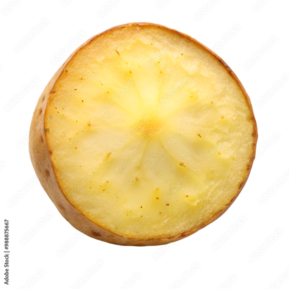 Potato slice isolated on transparent background Potato slice isolated on transparent background