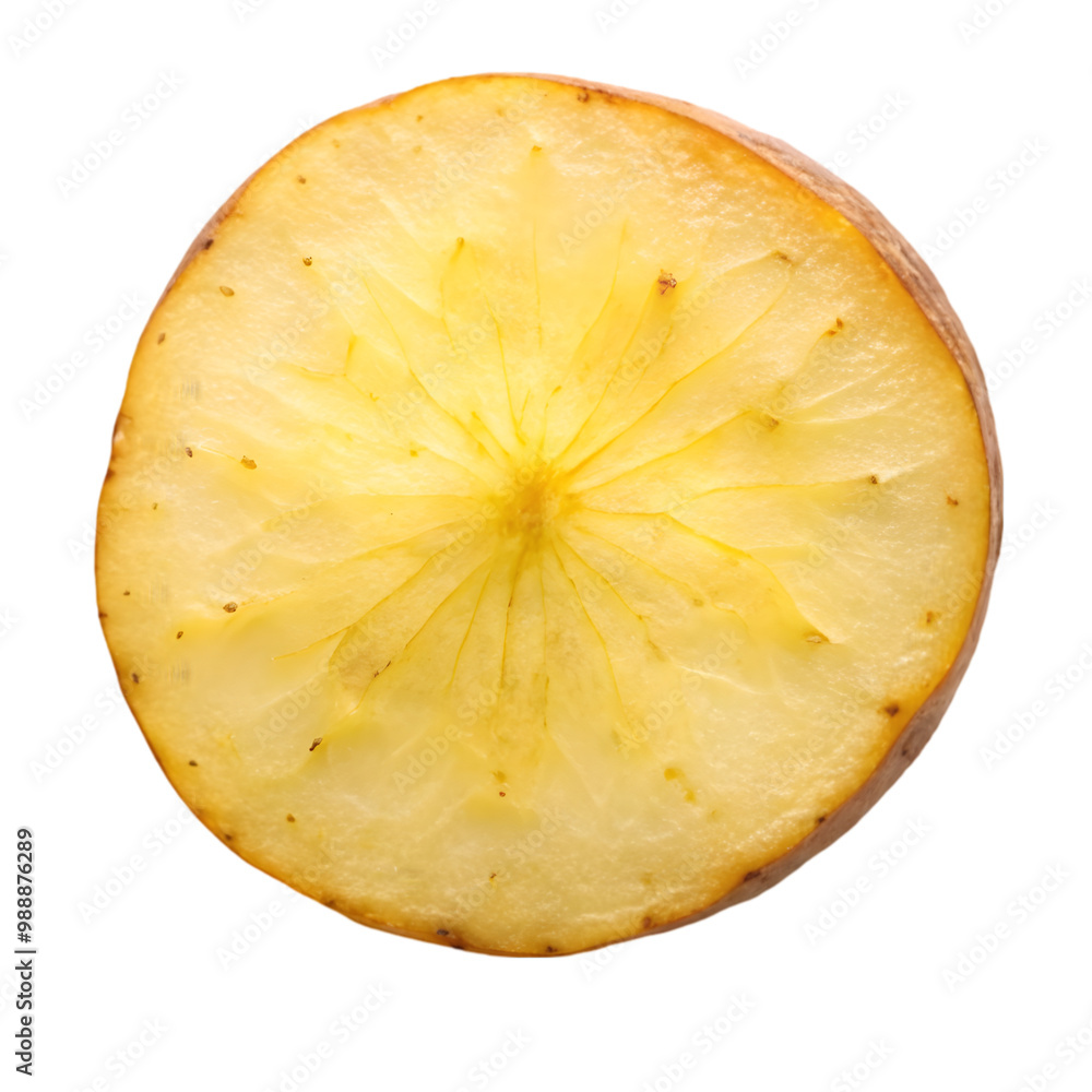 Potato slice isolated on transparent background Potato slice isolated on transparent background