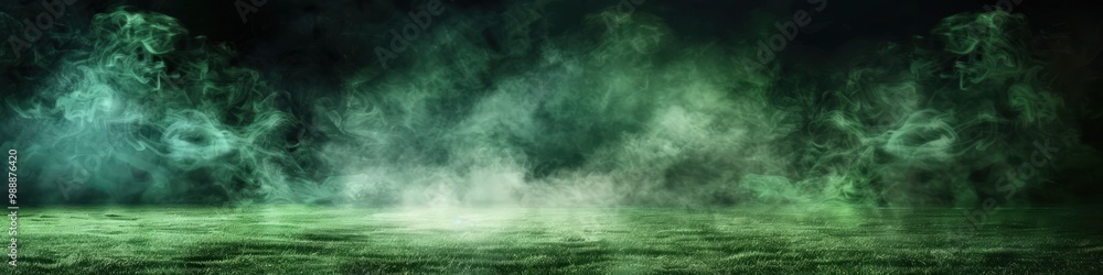 Dark green smoke backdrop, ground light fog, stadium mist, green grass cloud, soccer night field, poison dust, floating sport, dirty transparent, amethyst tones, Dark green smoke backdrop, ground light fog, stadium mist, green grass cloud, soccer night field, poison dust, floating sport, dirty transparent, amethyst tones,