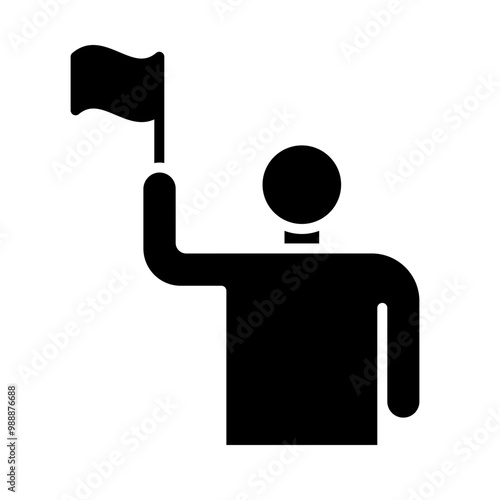 Soccer Fan glyph icon