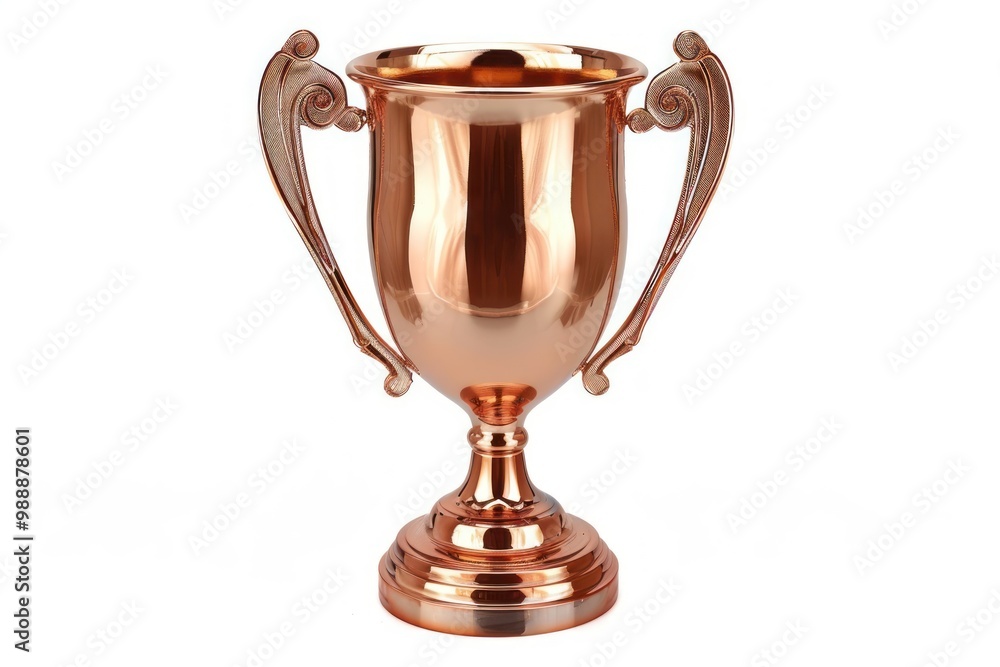 Fototapeta premium Shiny bronze trophy cup award