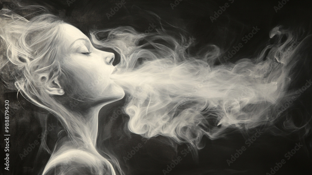 Echoes of Smoke, This piece captures smoke as it dissipates in the air, each wisp representing a whisper fading into silence, portrayed in a mildly stylized manner. Echoes of Smoke, This piece captures smoke as it dissipates in the air, each wisp representing a whisper fading into silence, portrayed in a mildly stylized manner.