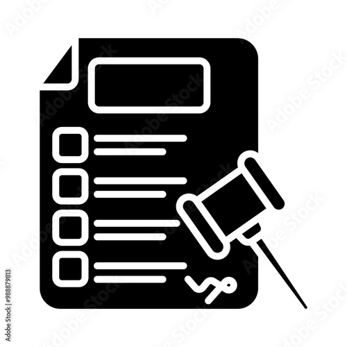 Legal Compliance glyph icon