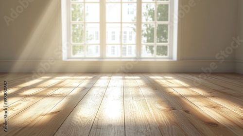 spacious empty room with wooden floor and beautiful natural light ideal for modern interior design and home decoration creating a bright open space perfect for clean and minimalist environments