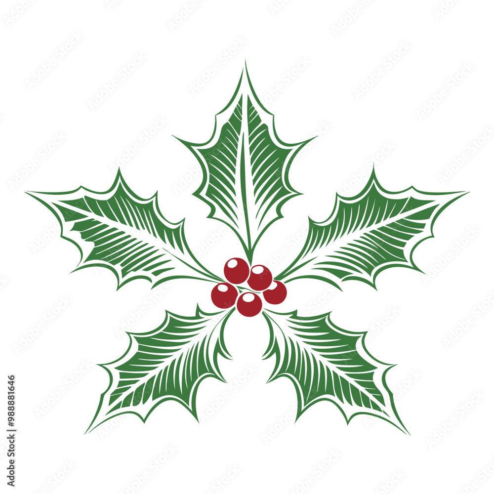 Christmas mistletoe icon. Hand drawn holly leaves and berries. Christmas holly berry leaves. Mistletoe icon. Christmas Holly berry icon. Vector illustration. Christmas mistletoe icon. Hand drawn holly leaves and berries. Christmas holly berry leaves. Mistletoe icon. Christmas Holly berry icon. Vector illustration.