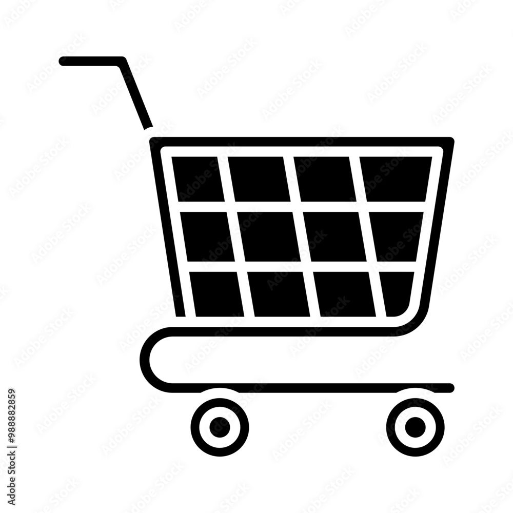Market Trolley glyph icon Market Trolley glyph icon
