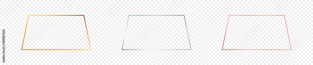 Set of three trapezoid shape frames Set of three trapezoid shape frames