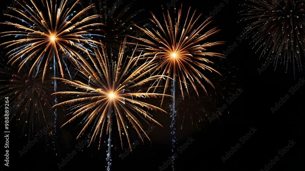 Fireworks on black background to celebrate Fireworks on black background to celebrate