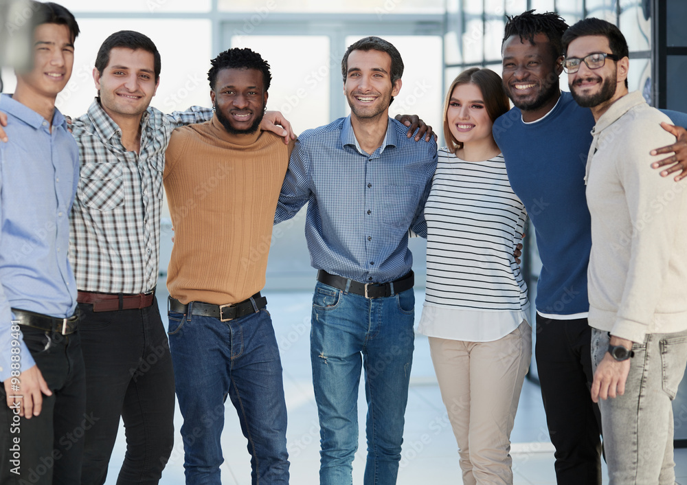 Fototapeta premium Young attractive business - the elite business team