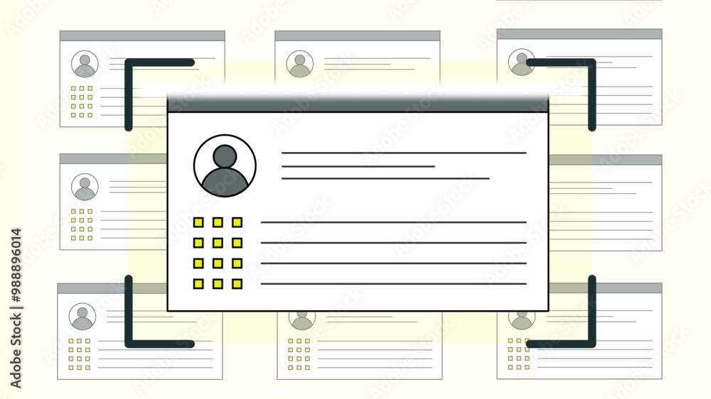 Document Scanning Icon Animation. color Document Scanning animated icon on white background Document Scanning Icon Animation. color Document Scanning animated icon on white background