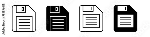Floppy disk icon set