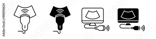Ultrasound icon set