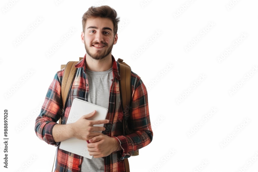 Fototapeta premium College student isolated on white background