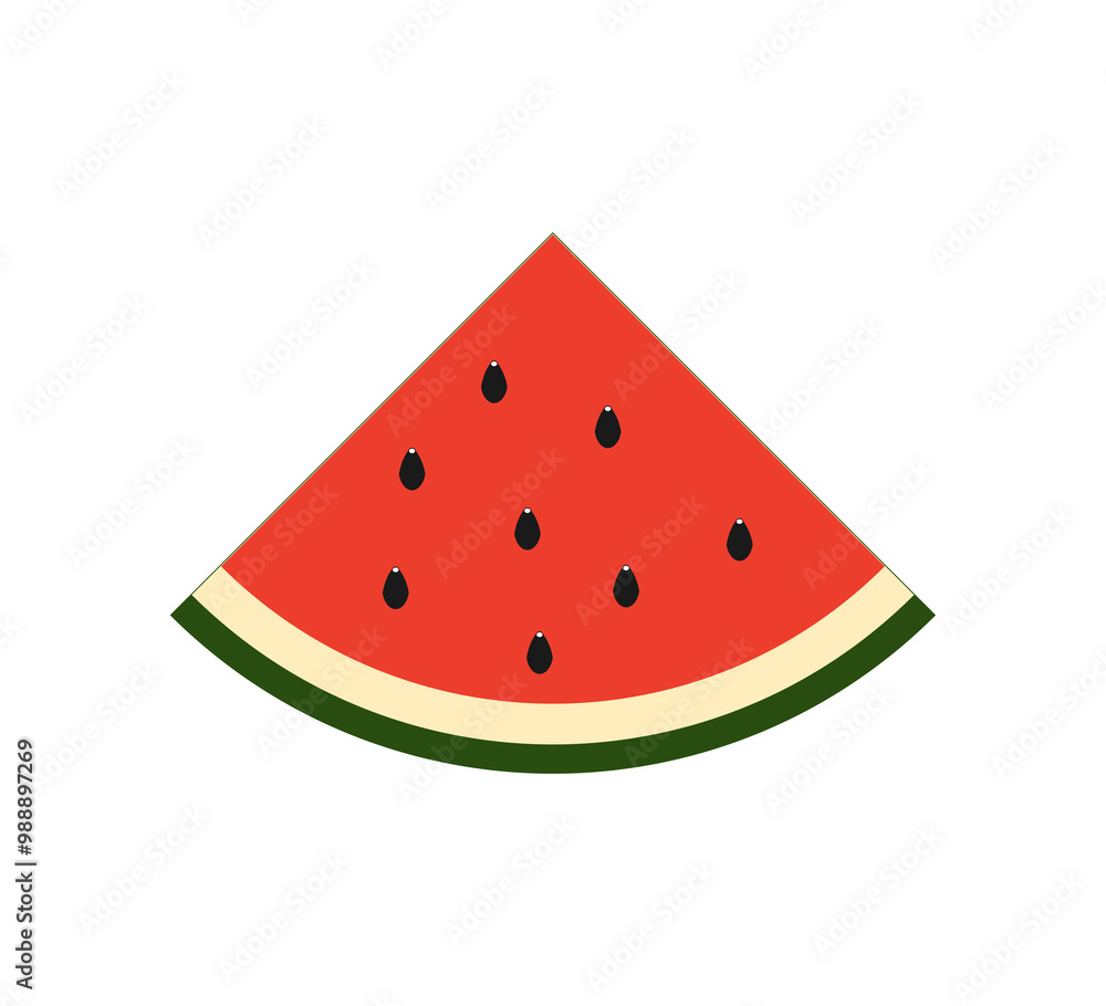 watermelon slice with seeds isolated on white and transparent watermelon slice with seeds isolated on white and transparent