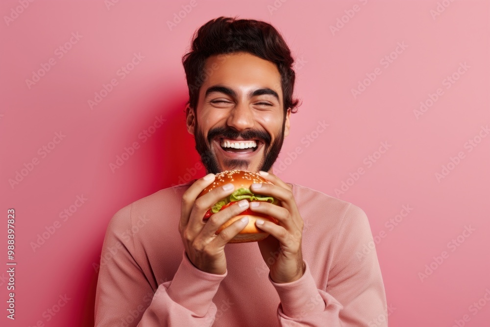 Burger biting eating burger. Burger biting eating burger.
