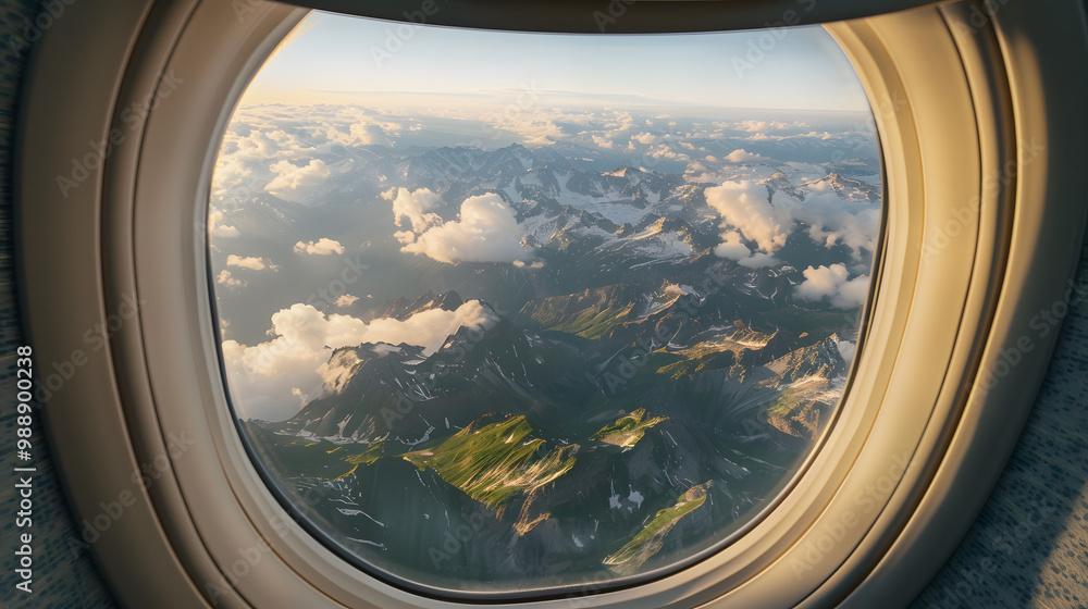 View outside the plane window View outside the plane window