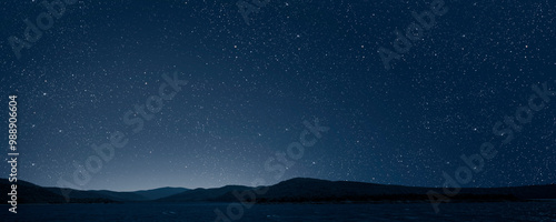 Photography Night sky panorama with stars
