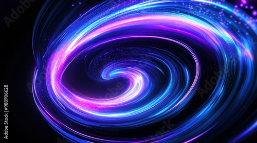 Abstract Neon Swirl