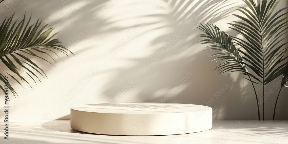 Abstract 3D Render with Shadows on White Background Abstract 3D Render with Shadows on White Background