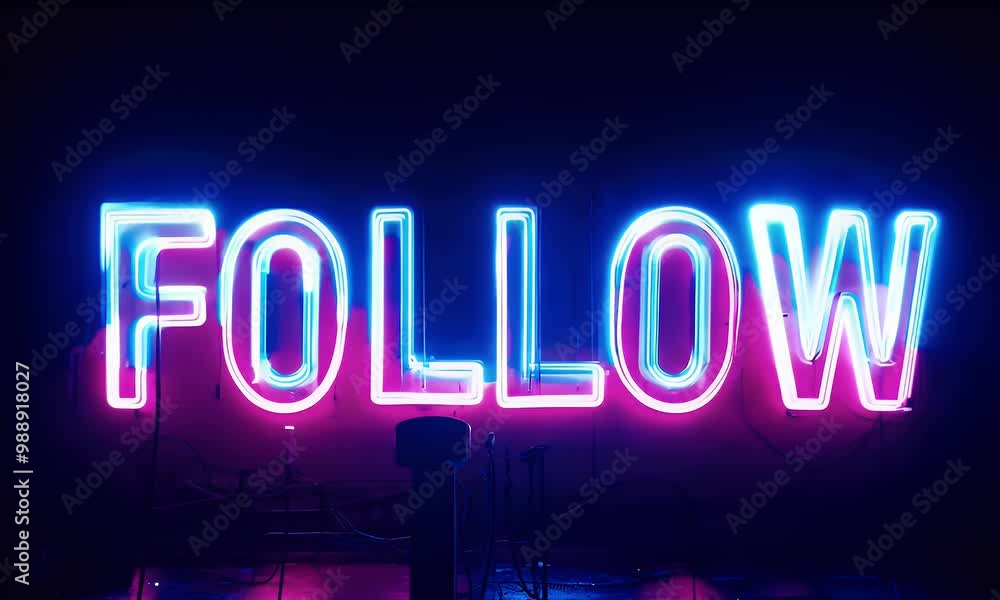 Animated neon signboard video showcasing 