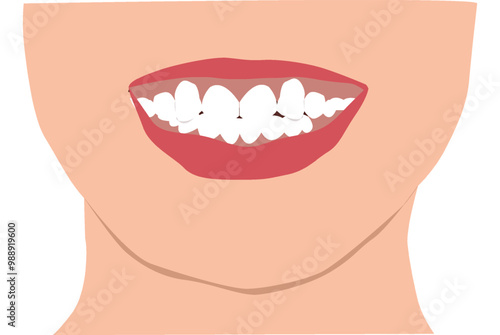 snaggletooth clipart or illustration isolated on a transparent background