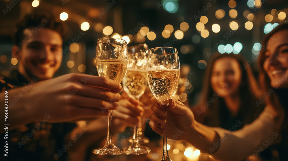 A group of young entrepreneurs celebrating a business milestone with a toast A group of young entrepreneurs celebrating a business milestone with a toast