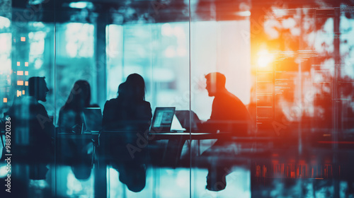 A meeting of tech leaders discussing the future of technology in a collaborative innovation lab