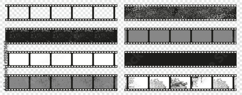 Retro cinema strip collection. Set of vintage film strip