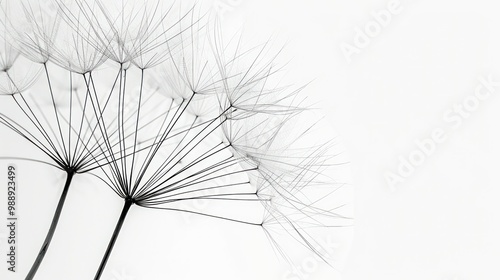 Minimalist print of a dandelion seed head