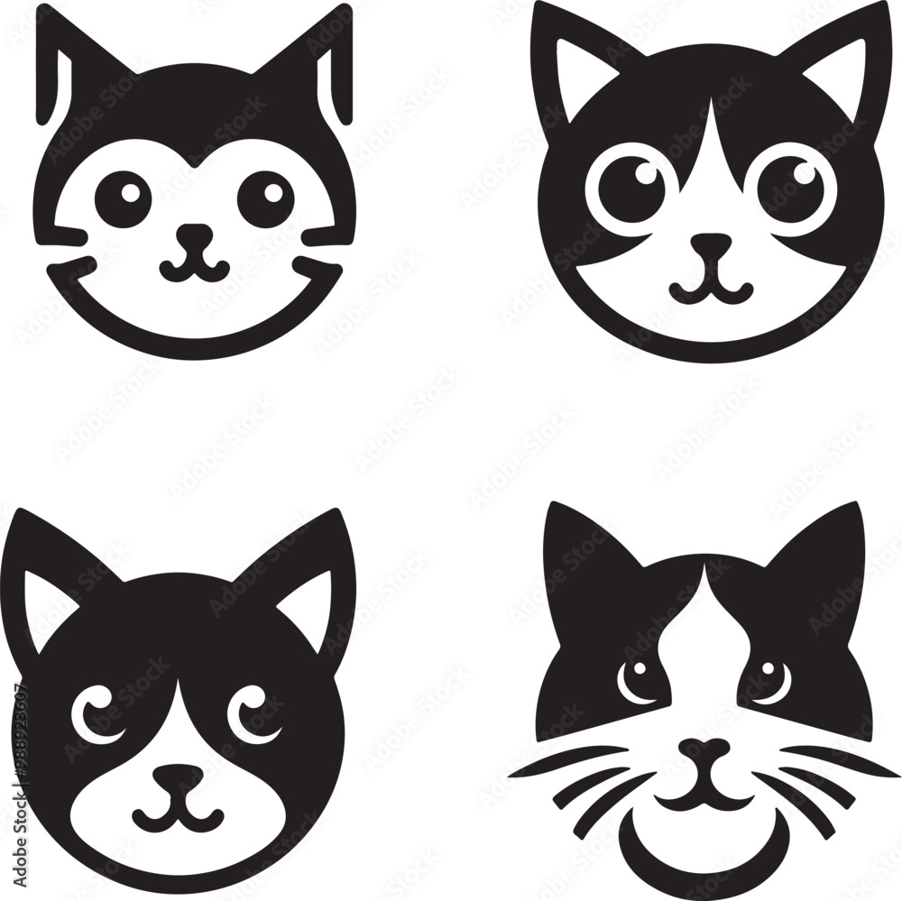 Fototapeta premium black cat vector free desigen
