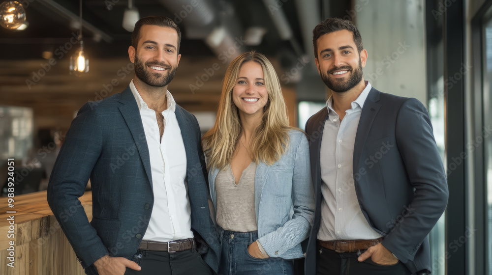 Fototapeta premium Entrepreneurs building a disruptive online platform that changes the way people do business